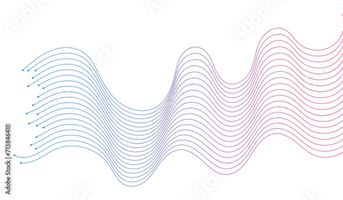Abstract wavy lines element background
