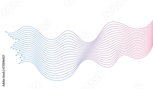 Abstract wavy lines element background