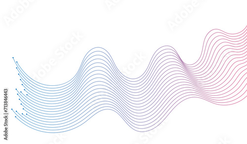Abstract wavy lines element background