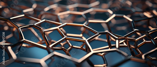 Copper Hexagonal Mesh Close-Up