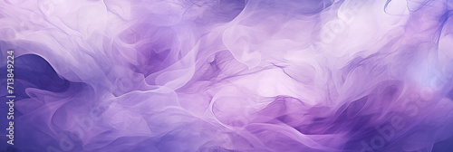 Abstract banner with blend of soft purple hues  creating a fluid  smoke-like appearance with gentle waves and curves