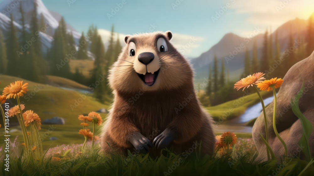 Obraz premium bear in the mountains