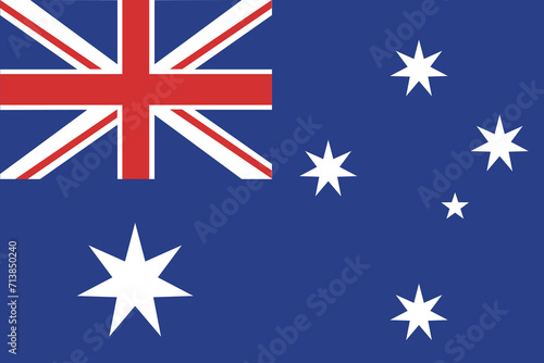 Australia flag national emblem graphic element illustration template design. Flag of Australia- vector illustration