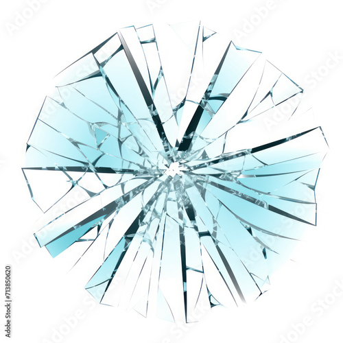 Broken glass isolated on transparency background PNG