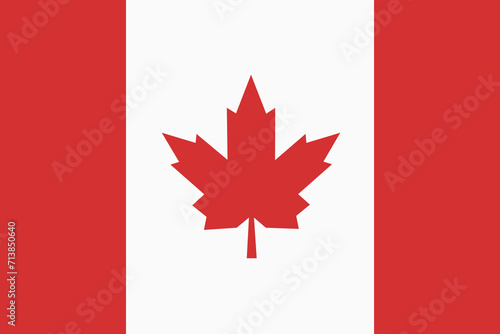 Canada flag national emblem graphic element illustration template design. Flag of Canada- vector illustration photo