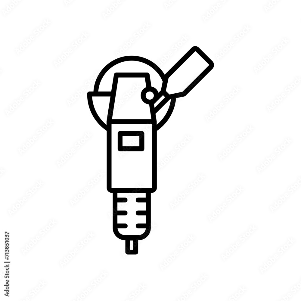 Angle Grinder icon. outline icon