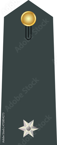 Shoulder pad military officer mark for the ANTHYPOLOCHAGOS (SECOND LIEUTENANT) insignia rank in the Hellenic Army