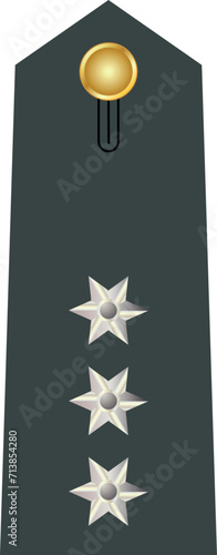 Shoulder pad military officer mark for the LOCHAGOS (CAPTAIN) insignia rank in the Hellenic Army