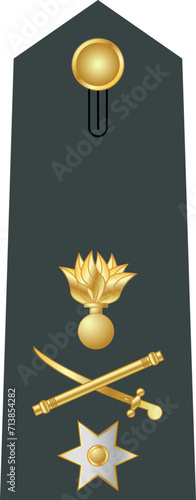 Shoulder pad military officer mark for the TAXIARCHOS (BRIGADIER GENERAL) insignia rank in the Hellenic Army