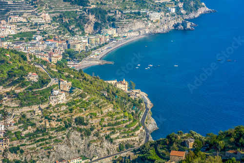 Overview of the amazingly beautiful Amalfi Coast in southern Italy. 