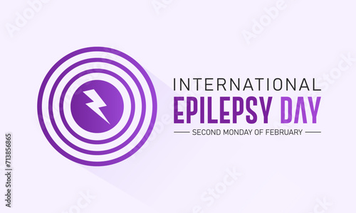 International Epilepsy Day is observed every year in February 12. Vector illustration on the theme of International Epilepsy Day. Template for banner, greeting card, poster with background.