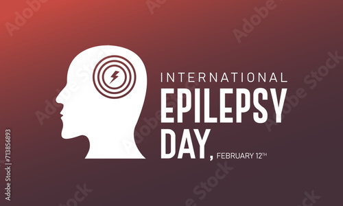 International Epilepsy Day is observed every year in February 12. Vector illustration on the theme of International Epilepsy Day. Template for banner, greeting card, poster with background.