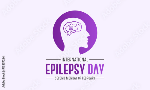 International Epilepsy Day is observed every year in February 12. Vector illustration on the theme of International Epilepsy Day. Template for banner, greeting card, poster with background. © ReotPixel