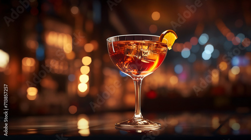 Alcoholic beverage in a retro cocktail
