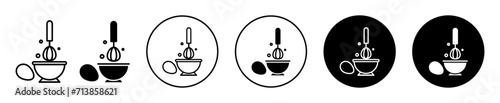 egg beating icon sign set in outline style graphics design
