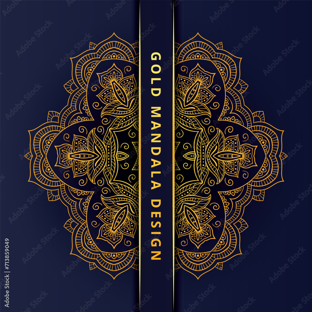 Vector luxury Golden mandala background Design 