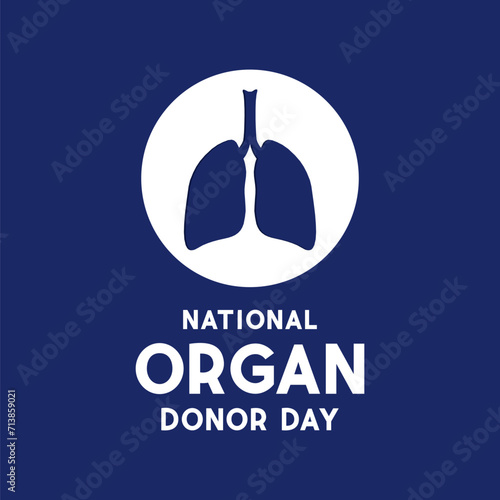 National Organ Donor Day is observed every year in February 14. National Donor Day. Health and Medical Awareness Vector template for banner, card, poster and background design. Vector illustration.