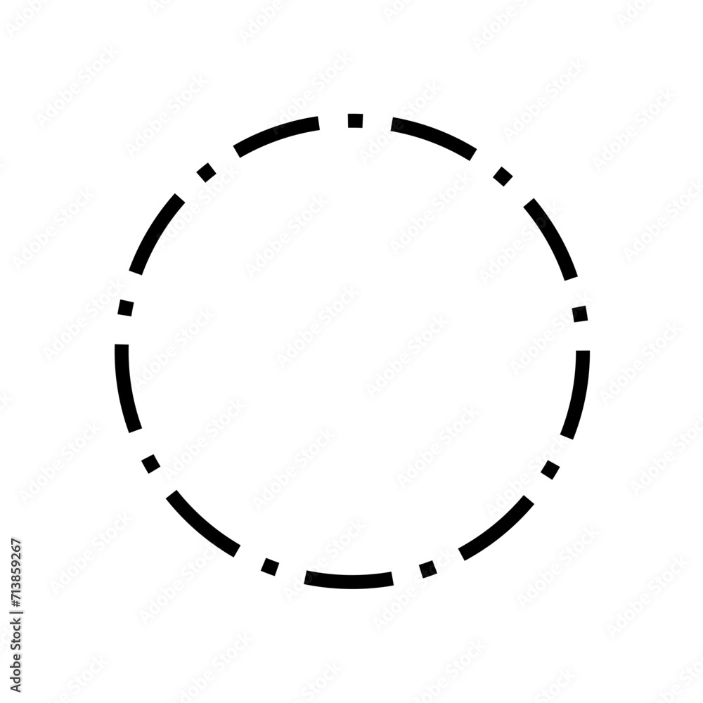 dotted circle icon isolated on white background dotted circle icon isolated on white background