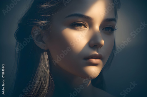 Wallpaper Mural portrait of a woman with natural light Torontodigital.ca