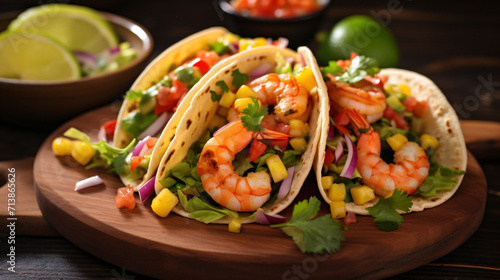 Mexican cuisine Shrimp tacos