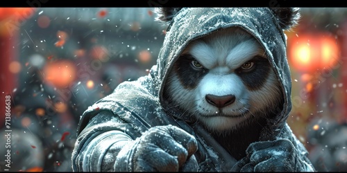 panda man gaming character photo