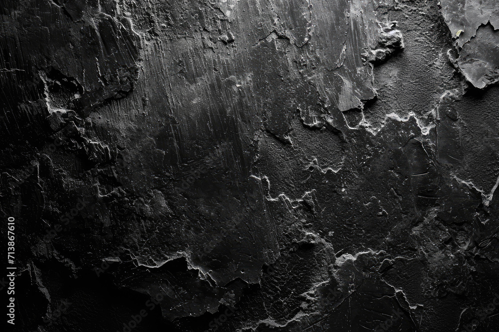 Grunge black concrete wall texture background