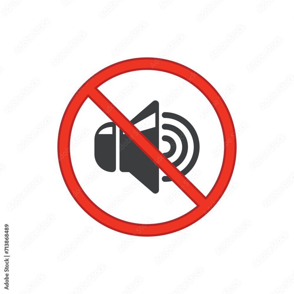 No Sound Sign. Volume Off symbol. No Sound Sign. Volume Off symbol.