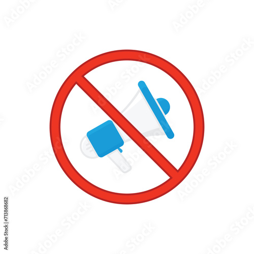 No Sound Sign. Volume Off symbol.