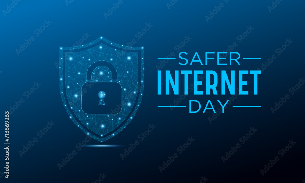Safer Internet Day, February 6. Online and cyber security awareness vector template for banner, card, poster and background design. Vector illustration. Safer Internet Day, February 6. Online and cyber security awareness vector template for banner, card, poster and background design. Vector illustration.