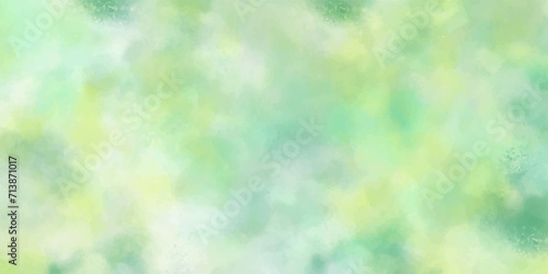 Soft green and yellow background watercolor backdrop paint paper texture. Beautiful green and yellow watercolor splash design. Abstract watercolor background for poster, banner, wallpaper and template
