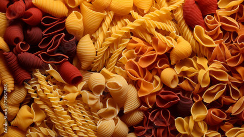 assortment of different types of pasta photo