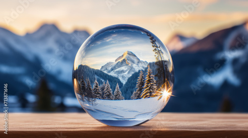 Glass Ball in Rocky Mountains
