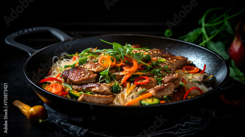 Asian pork with vegetables