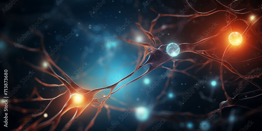 Synaptic networks within brain neurons Cognitive responses, Network of neurons.