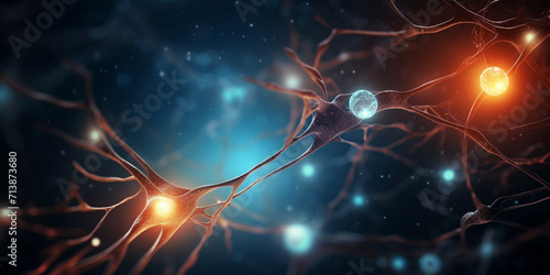 Synaptic networks within brain neurons Cognitive responses, Network of neurons. © Joun