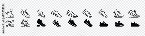 Running shoes icon, Running shoes line and glyph icon, fitness and sport, Shoe Icon. Sneakers minimal vector icons, Fitness Running Shoe Icon