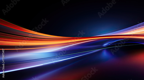 Vibrant Light Motion in Abstract Design with Lines and Rainbow Colors