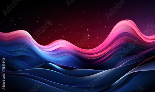 Abstract background with glowing and wavy lines. Created with Ai