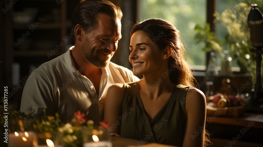 a man and woman smiling a man and woman smiling