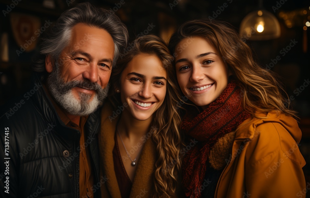 Fototapeta premium a group of people standing next to each other