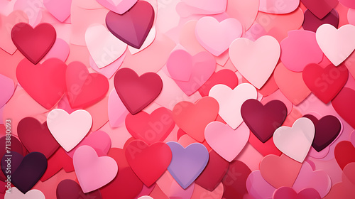 Valentine's Day background with hearts, love and romance background