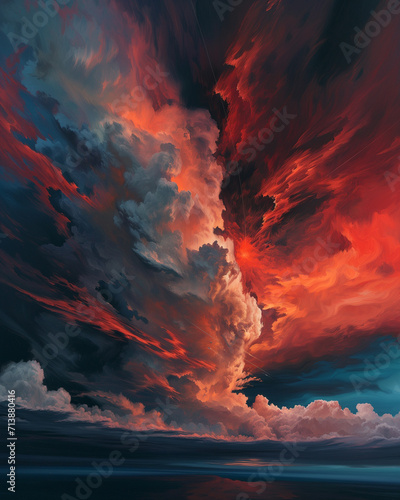 "Tempestuous Sky Inferno Ai generated