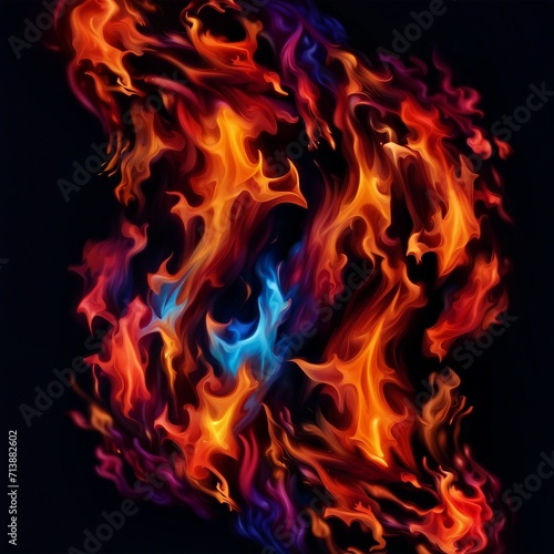 colorful fire illustration background