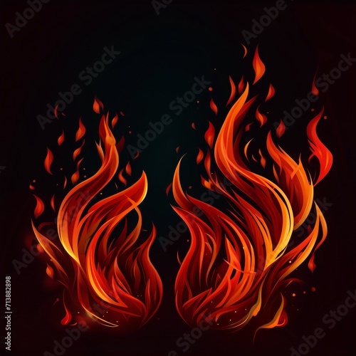 flame illustration background
