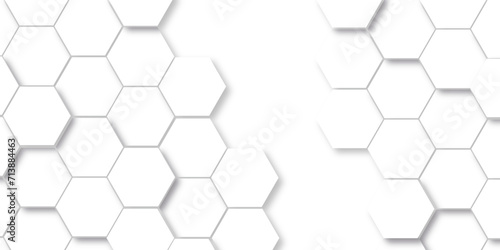 Abstract background with hexagons honeycomb technology texture. Hexagonal shape structure light seamless geometric background. Surface polygon pattern with digital hexagon and futuristic business.