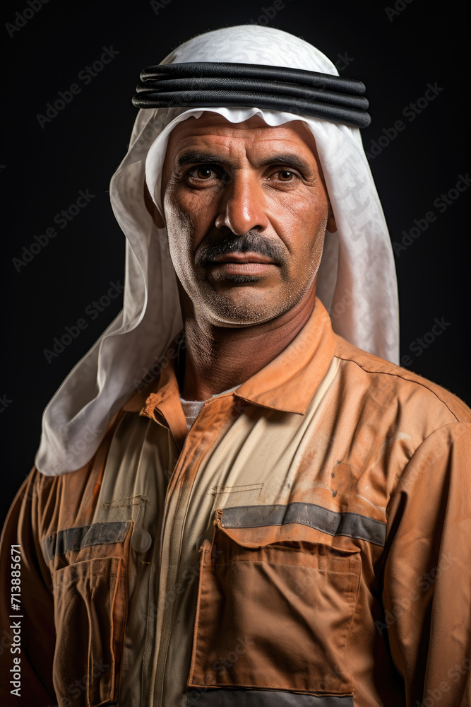 Arabic worker man portrait Arabic worker man portrait