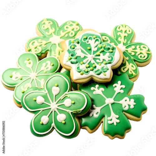 Festive St. Patrick's Day Decorative Cookie Isolated On Transparent Background