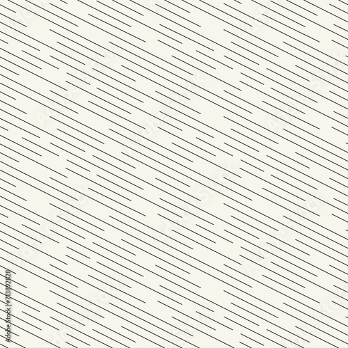 Vector seamless pattern. Natural abstract background with thin elements. Monochrome tiny texture. Diagonal inclined lines. Simple geometric print.