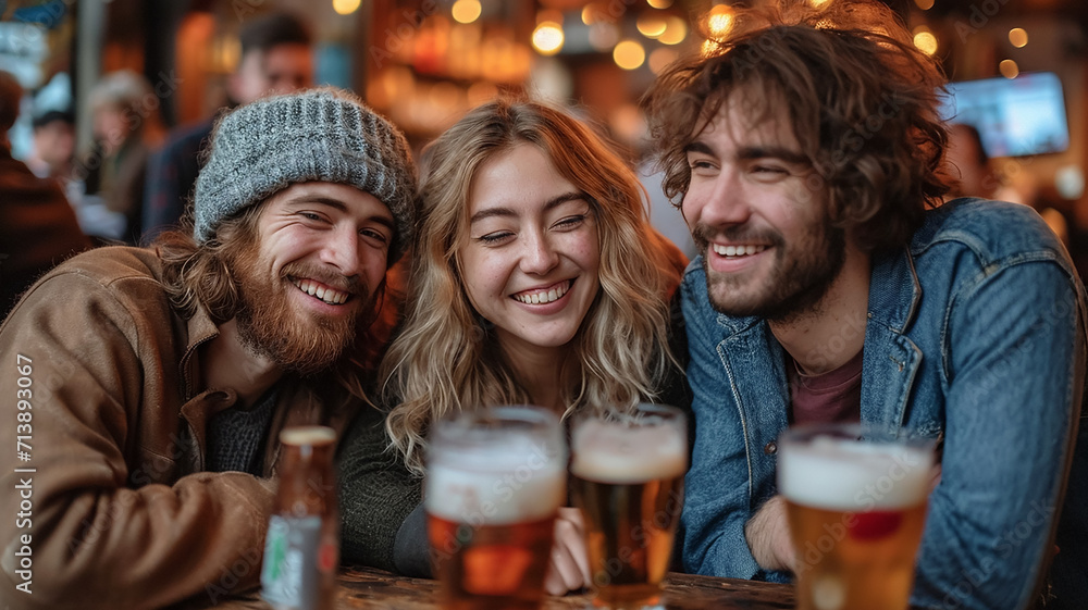 Freunde treffen sich in einer Bar Freunde treffen sich in einer Bar