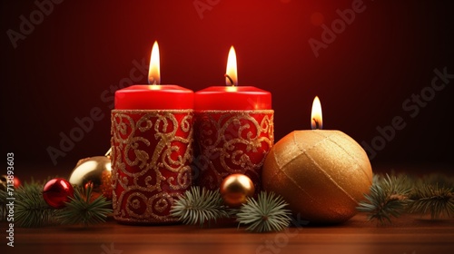 christmas decoration with candle
